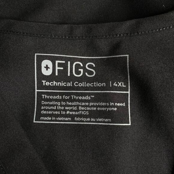 FIGS Black Catarina One-Pocket Scrub Top size 4X - Picture 8 of 11